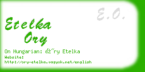 etelka ory business card